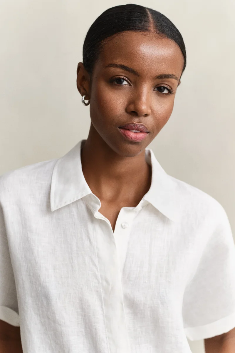 GANT Linen Cap Sleeve Shirt